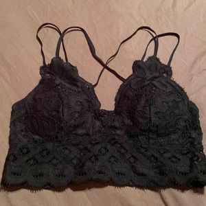 Large Anemone bralette in black
